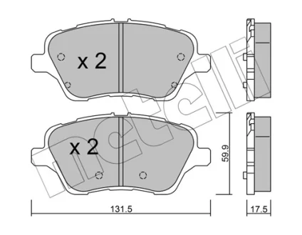 Гальмівні колодки Metelli 22-0976-0