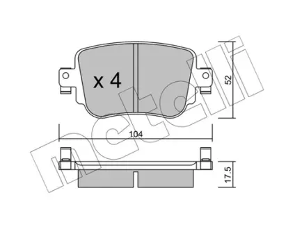 Гальмівні колодки Metelli 22-0980-0