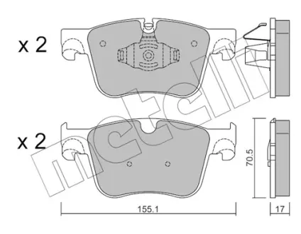 Гальмівні колодки Metelli 22-0985-1