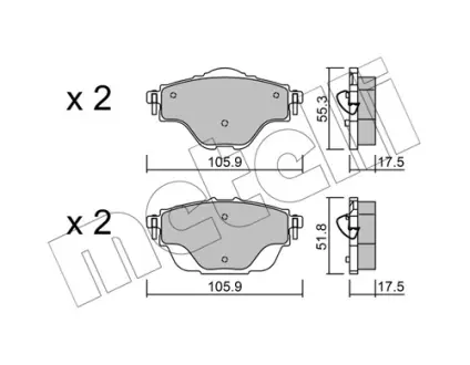 Тормозные колодки Metelli 22-0988-0