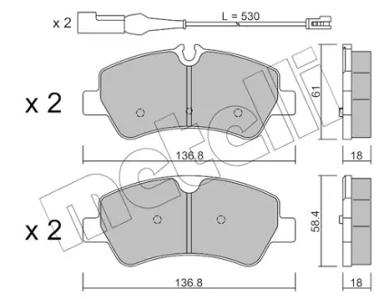Гальмівні колодки Metelli 22-0991-1