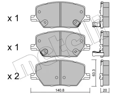 Гальмівні колодки Metelli 22-1001-0