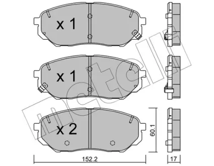 Тормозные колодки Metelli 22-1096-0