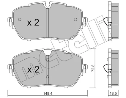 Колодки гальмівні (передні) Peugeot 308 II 13-/508 II 18- Metelli 22-1105-0