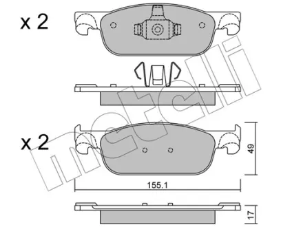 Гальмівні колодки Metelli 22-1109-0