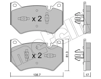 Гальмівні колодки Metelli 22-1170-1