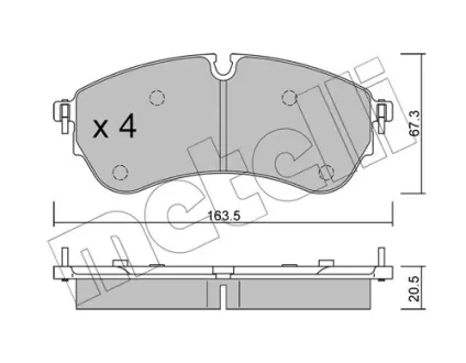 Гальмівні колодки Metelli 22-1173-0