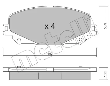 Тормозные колодки Metelli 22-1176-0
