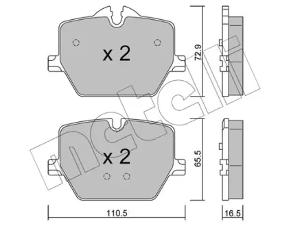 Тормозные колодки Metelli 22-1266-0