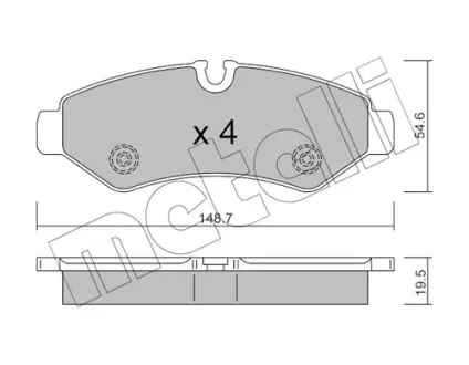 Тормозные колодки Metelli 22-1275-0