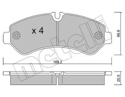 Тормозные колодки Metelli 22-1276-0