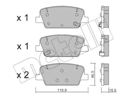 Гальмівні колодки Metelli 22-1283-0
