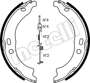 Колодки ручника Citroen Jumper/Fiat Ducato/Peugeot Boxer 06- (з пружинками) (172x40) Metelli 53-0095K (фото 1)
