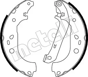 Колодки гальмівні (задні) Ford Focus II 04-/Mazda 3 03-09 (барабанні) (228.6x43) Metelli 53-0142