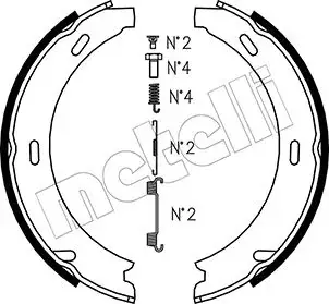 Колодки ручника MB 190 (W201)/C-class (W202/W203)/E-class (W124/W210) 82-07 (164x20) Metelli 53-0233K (фото 1)