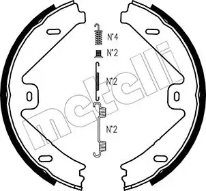 Комплект гальмівних колодок MB E-class (W212/S212)/GLK-class (X204) 09-15 (180x25) Metelli 53-0250K (фото 1)