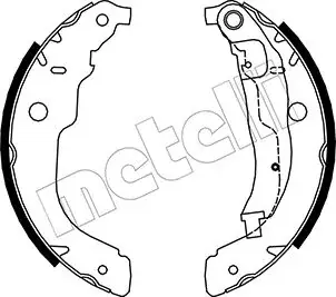 Колодки гальмівні (задні) Peugeot 207 06-/Citroen C3 09- (барабанні) (228.6x42) Metelli 53-0333 (фото 1)