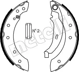 Колодки гальмівні (задні) Peugeot 106/206/306/Renault Clio/Laguna 93- (барабанні) (203x38) (Lucas) Metelli 53-0350 (фото 1)