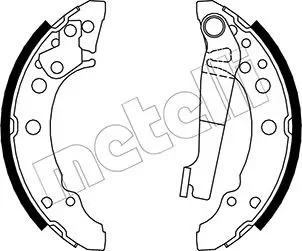 Колодки гальмівні (задні) Audi 80/A2/VW Golf I-II/Jetta I-II/Passat/Polo 74-05 (барабанні) (180x31) Metelli 53-0465 (фото 1)