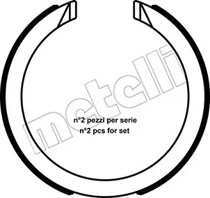 Колодки ручника Mazda CX-7/CX-9 06- (190x25) Metelli 53-0491