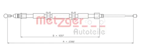 Трос ручного гальма METZGER 11.6686
