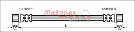 Шланг гальмівний METZGER 4111152