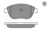 Колодки гальмівні (передні) Fiat Punto 1.3-1.6 D 09- (137x57.4) (з датчиком) MEYLE 025 237 0918/PD (фото 3)
