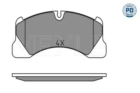 Колодки гальмівні (передні) Porsche Cayenne 02-/Macan 14-/Panamera 10-16/VW Touareg 02- (Brembo) MEYLE 025 250 0717