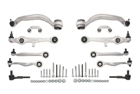 Комплект важелів підвіски (передньої) Audi A4 94-00/A6 97-05/VW Passat B5 00-05 (тонкий палец d=16mm/повний) MEYLE 116 050 0087/HD