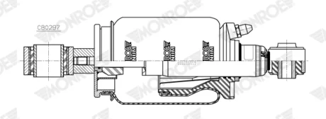 Амортизатор кабіни передн MERCEDES ACTROS MP4 / MP5, ANTOS, AROCS 07.11- Monroe CB0297