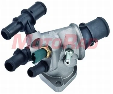 Термостат системи охолодження (88°C, в корпусі) ALFA ROMEO 147, 156, 166 FIAT BRAVA, BRAVO I, BRAVO II, DOBLO, MAREA, MULTIPLA, STILO LANCIA LYBRA, THESIS 1.9D/2.0D/2.4D 03.96- MOTORAD 98488K