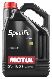 5л SPECIFIC DEXOS2 5W-30 Олива синтетична для 4-такт. двигунів C3, SN/CF, GM DEXOS2 MOTUL 102643