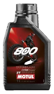 Олива для двотактних двигунів MOTUL 800 Factory Line Off Road 1л JASO FD Синтетична естерове Motul 104038
