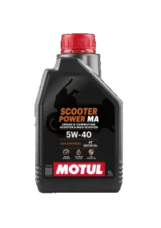 MOTUL1л Scooter Power 4T 5W-40 MA Олива синтетична для 4-такт. двигунів SP, MA Motul 105958