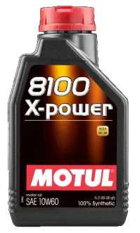 1л 8100 X-power 10W-60 Олива синтетична для 4-такт. двигунів A3, B4, SP, FIAT 9.55535-H3 Motul 106142