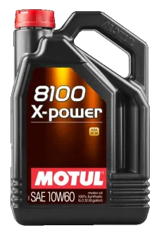 5л 8100 X-power 10W-60 Олива синтетична для 4-такт. двигунів A3, B4, SP, FIAT 9.55535-H3 Motul 106144