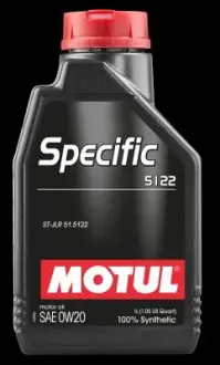 1л Specific 5122 0W-20 Олива синтетична C5, A1/B1, STJLR.51.5122 MOTUL 107304