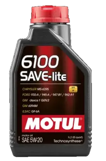 1л 6100 Save-lite 5W-20 Олива TECHNOSYNTHESE SP, GF-6A, MS 6395, WSS-M2C930-A, WSS-M2C945-A, GM 6094 M, WSS-M2C945-B1, WSS-M2C960-A1, dexos1 GEN2 MOTUL 108009