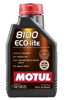 Олива моторна 8100 Eco-lite 0W-20 1л MOTUL 108534