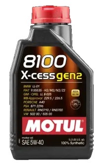 Олива моторна 8100 X-cess gen2 5W-40 1л MOTUL 109774
