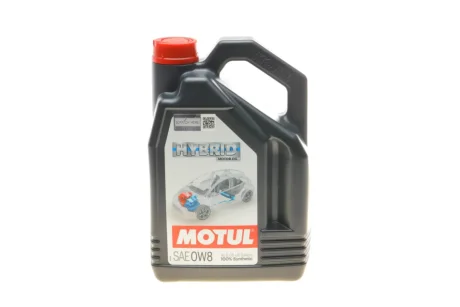 Олива 0W8 NGEN Hybrid (4L) (107155) (SAE J 300/ASTM D1298/ASTM D445/D4741/D2270) знятий з виробн Motul 333407