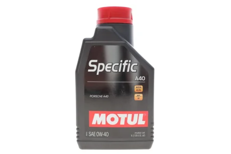Олива 0W40 Specific A40 (1L) (Porsche A40) (ACEA A3/B3) (API SP) (112074) Motul 348301