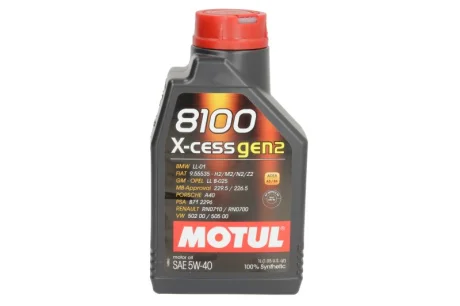 Олива 5W40 A3/B4 1L MOTUL 8100 X-CESS GEN2 Motul 368201