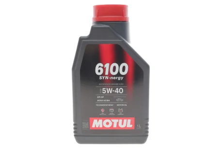 Олива 5W40 Syn-nergy 6100 (1L) (API SP) (ACEA A3/B4) (112961) Motul 368411