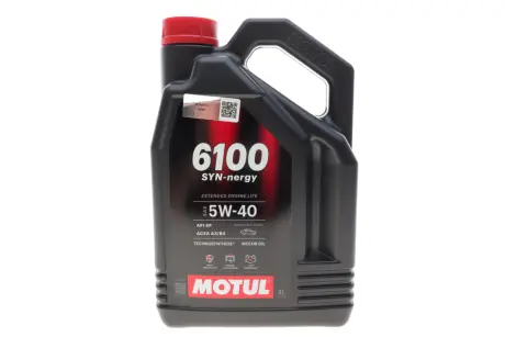 Олива 5W40 Syn-nergy 6100 (4L) (API SP) (ACEA A3/B4) (112962) MOTUL 368450