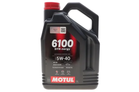 Олива 5W40 Syn-nergy 6100 (5L) (API SP) (ACEA A3/B4) (112963) MOTUL 368451
