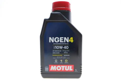 Олива 10W40 NGEN 4 (1L) (MB 229.3/RN0710/RN0700/PSA B71 2300/VW 501 01/VW505 00) (113058) Motul 387801