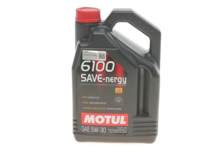 Олива 5W30 SAVE-nergy 6100 (4L) (WSS M2C 913D/STJLR.03.5003/9.55535-G1) 109378 замена на 812550 MOTUL 812450