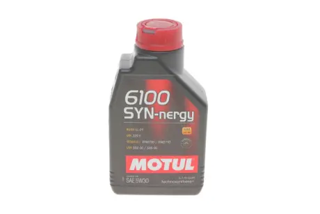 Олива 5W30 Syn-nergy 6100 (1L) (MB 229.5/Renault RN0710/RN0700/VW 502 00/505 00) заміна на 838411 MOTUL 838311