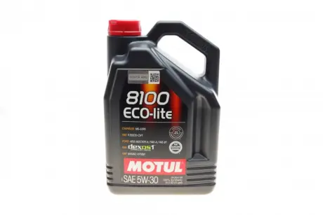Олива 5W30 ECO-lite SAE 8100 (5L) (GM-dexos1 GEN3/FORD M2C 929-A/M2C 946-A) (107252/108214/104989) MOTUL 839551